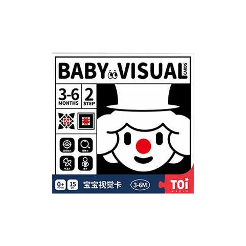 TOI Черный Белый Карта Визуальное стимулирование Передний и задний стороны Развивающие игрушки