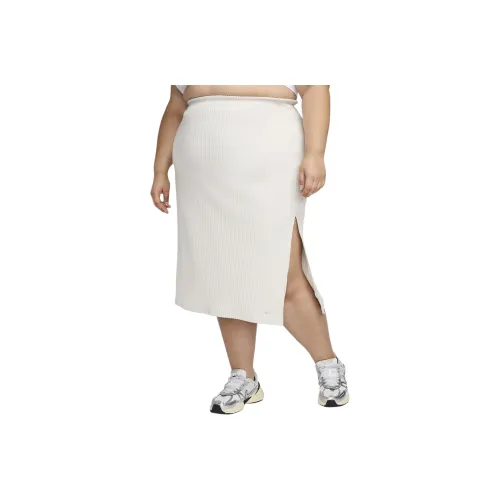 nike Sportswear CHILL Rib Casual Long Skirt Women's Light Brown nike Sportswear CHILL Rib Повседневный Длинный Юбка Женская Светло-Коричневый