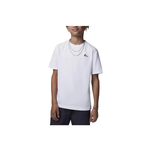 Джордан T Рубашка Детская одежда Патч T Рубашка Белый Детский