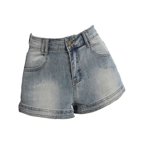 Spicy Gals Джинсовые шорты Женские Винтажный синий