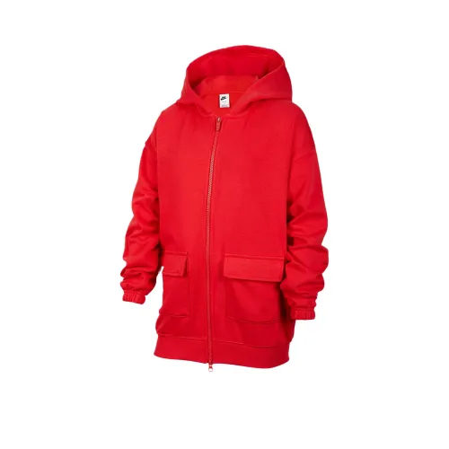 Nike Куртка г NSW DF FLC OVRSZD HDY DNCE Красный Детский