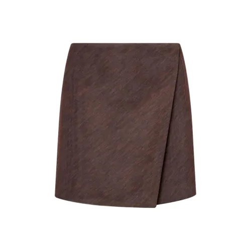 PHILOSOPHY DI LORENZO SERAFINI Повседневные короткие юбки Женские Красновато-коричневый