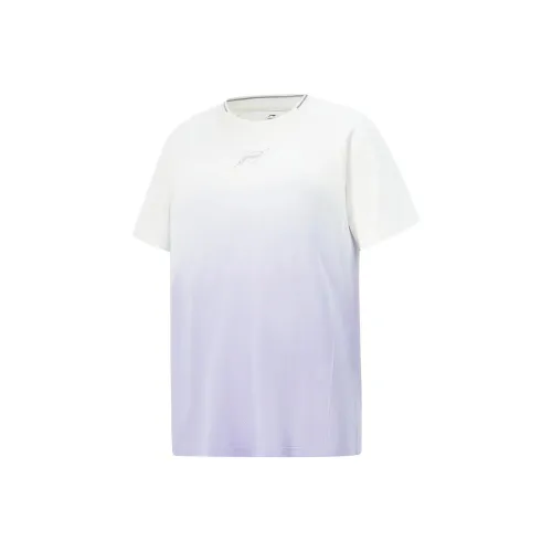 LINING YOUNG T-рубашка Светло-сиреневый фиолетовый и белый градиент детский