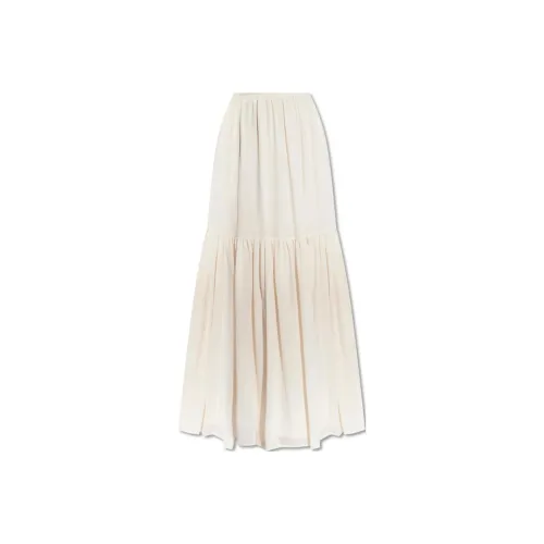 MaxMara Повседневный Длинный Юбка Женская Бежевая