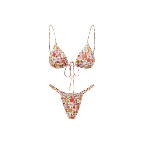 YUKARI SWIM Двухкомпонентный купальник женский оранжевый цветочный