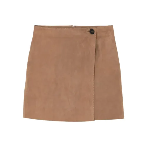Yves Salomon Повседневные короткие юбки женские тауповый