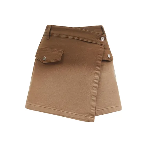 Only E09 Ликер Умбра Женские Джинсовые Короткие Юбки