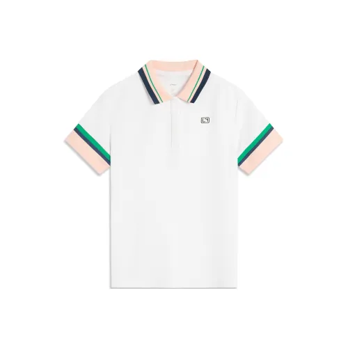 LINING YOUNG T-Рубашка Теннис Стандартная Белая Детская