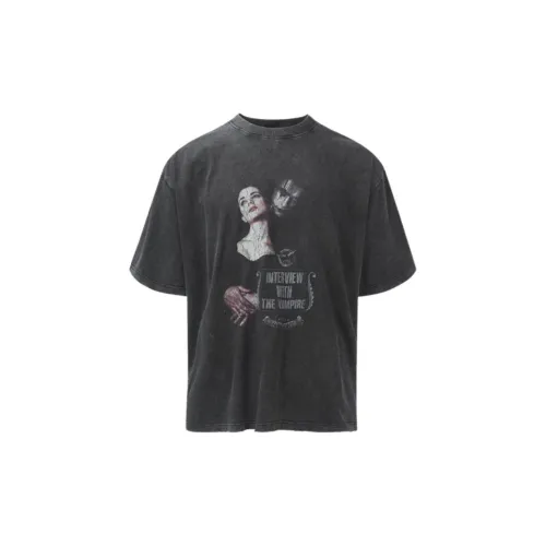 HermitCreate Выстиранные Черные Мужские Футболки