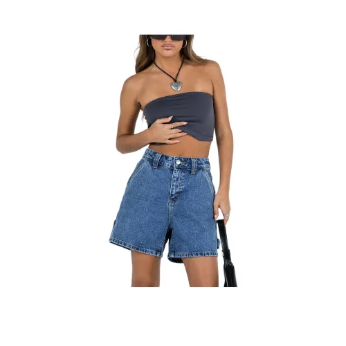 PRINCESS POLLY LOU CARPENTER Джинсовые шорты Джинсовые шорты Женские MID WASH Средний Стираемые