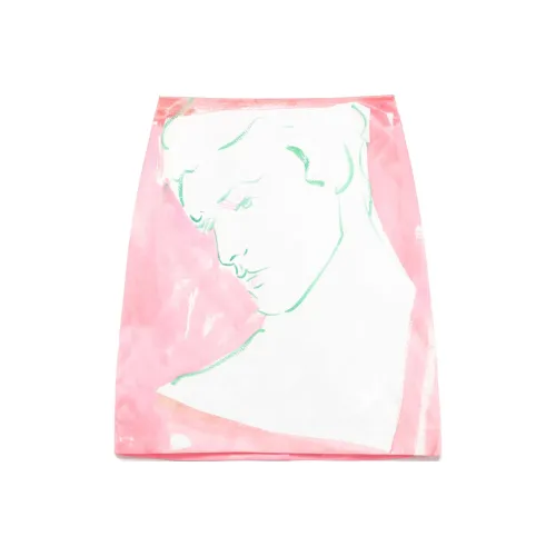 MSGM SS25 Повседневные короткие юбки Женские Фламинго-розовый