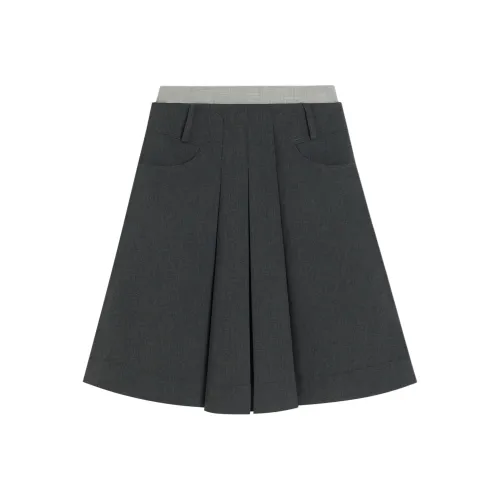 REDOLENCE Повседневные короткие юбки Женские Темно-серый