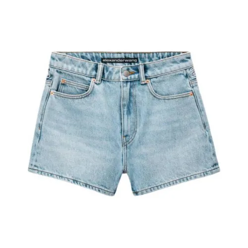 Alexander Wang HIGH RISE шорты из переработанной джинсы женские синие