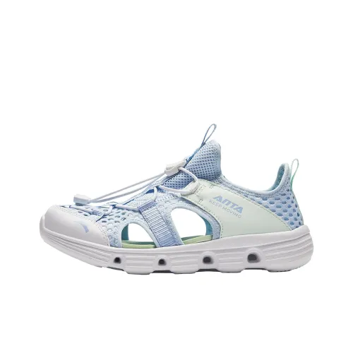 Antakids Легкий Амортизация Дышащий Быстросохнущий Anti KICK Низкий Топ Детские Сандалии Сине-зеленый