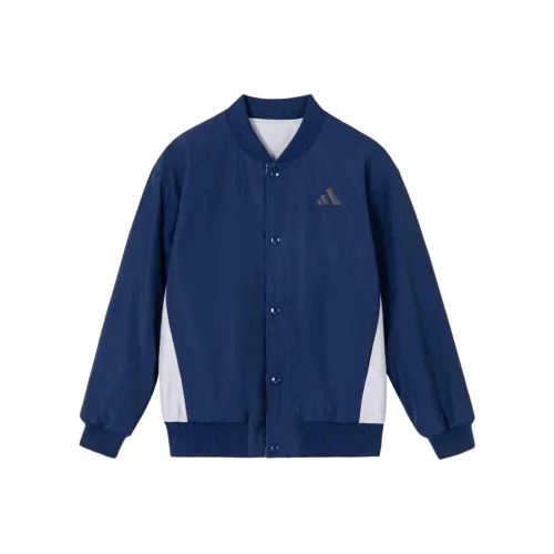 Adidas Куртка Темно-синий Сплошной серый для детей 3-7 лет