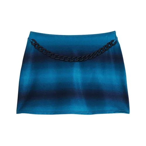 Victoria's Secret Цепочка Линк Мини COVER UP Юбка BO Платья и юбки для плавания Женские Синий Градиентный