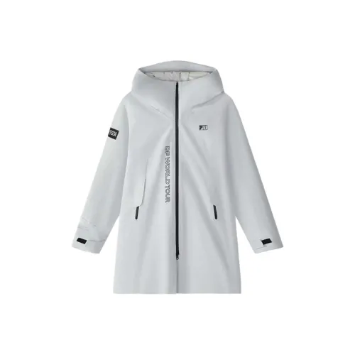 FILA KIDS x OUXUNSAI LIANMINGKUAN Пуховик Полупрозрачный Штора Серый Подростки