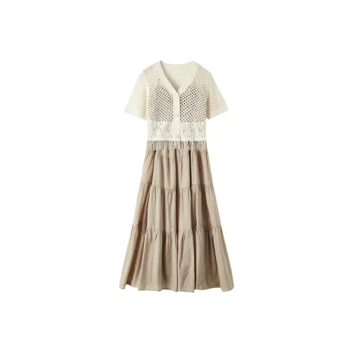 EICHITOO Белые топы + хаки платья женские комплекты с юбкой