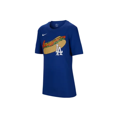 nike X MLB Co Бренд T Рубашка Rush Синий Детский