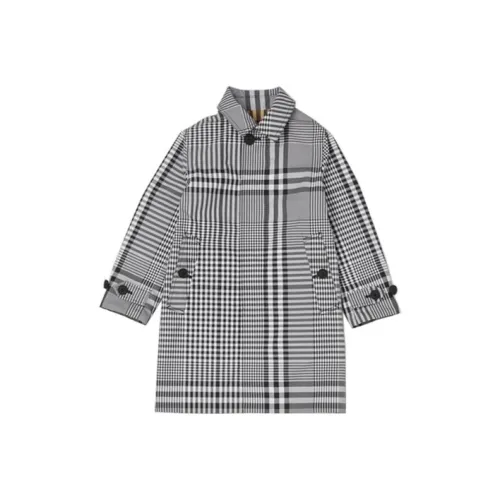 Burberry Черное Детское Шерстяное Пальто