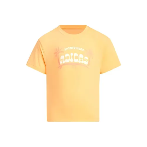 Adidas T-рубашка Светло-оранжевый Желтый для детей 3-7 лет