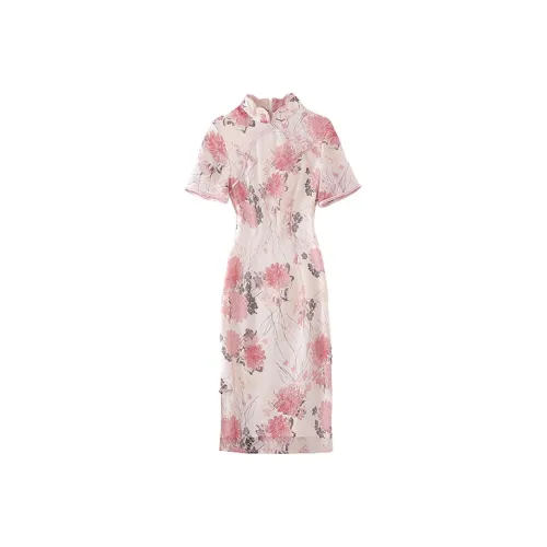 JINYE ORIENTAL Чунсам Женские DOVE Желтый