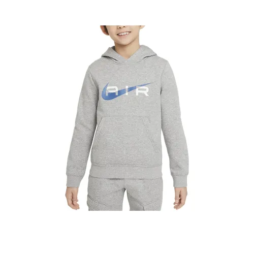 nike Старший Детский Пуловер Флис Толстовка Толстовка Темно-Серый Подростки