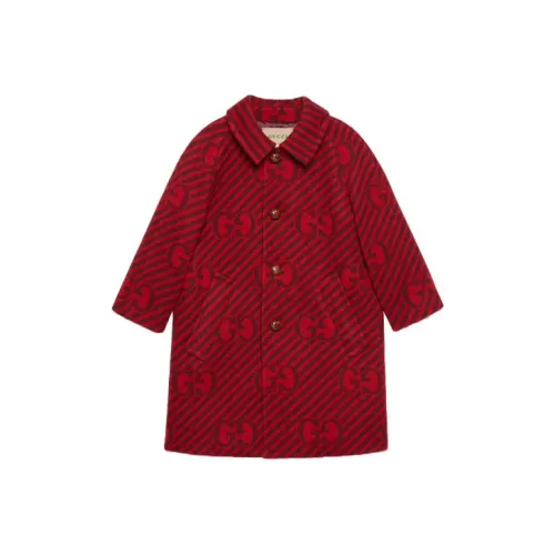 Gucci красное Kids шерстяное пальто