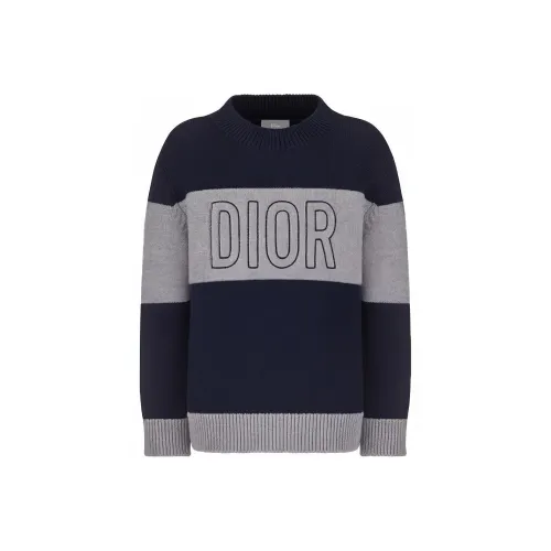 DIOR Ежеквартальные Новые Продукты Морской Синий Kids Свитеры