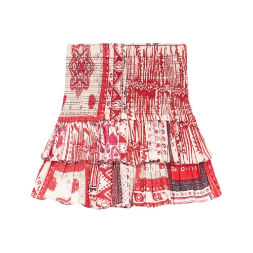ISABEL MARANT ETOILE SS25 Повседневные короткие юбки Женские POPPY Красный
