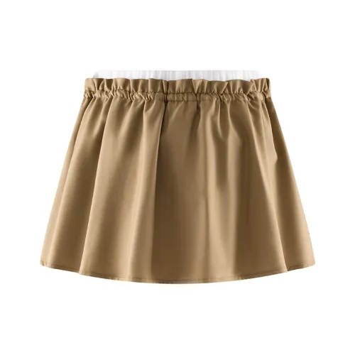A21 Повседневные короткие юбки Женские Кофейно-зеленый