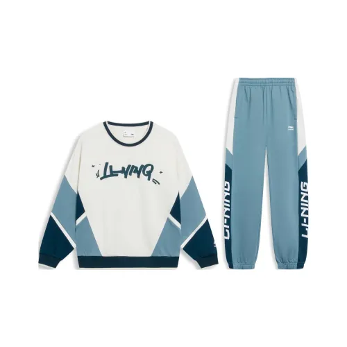 LINING YOUNG Sports Life Collection Повседневная Спортивная Одежда Детская Морозно-Белый Клуазон Синий