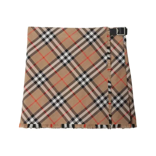 Burberry Повседневные короткие юбки Женские Коричневый