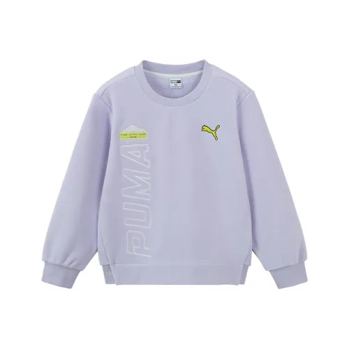 PUMA Свитшот Sportstyle Series Polar Fleece Crew Розовый Фиолетовый Детский
