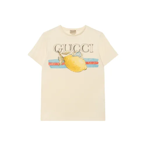 GUCCI x Peter Rabbit T-рубашка SS24 экрю для детей