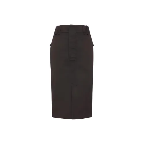 SAINT LAURENT Повседневный Длинный Юбка Женские Черный