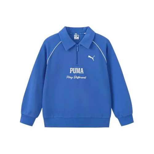 PUMA Свитшот Sportstyle Series Королевский Синий Детский