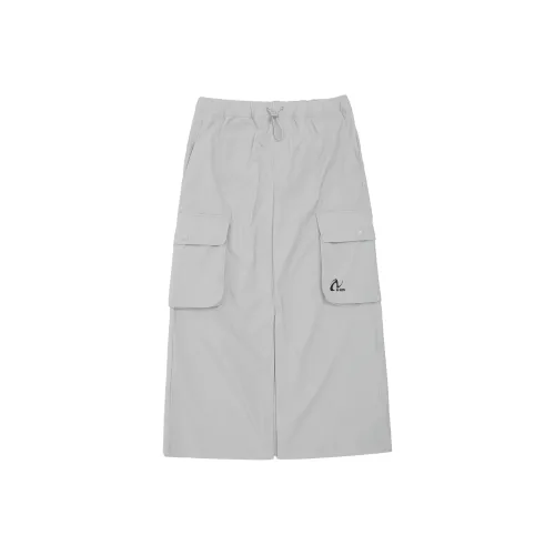 NERDY SS24 Повседневная длинная юбка женская светло-серого цвета