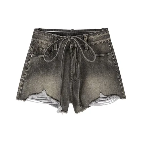 LEDIN Армейский зеленый Женские джинсовые шорты