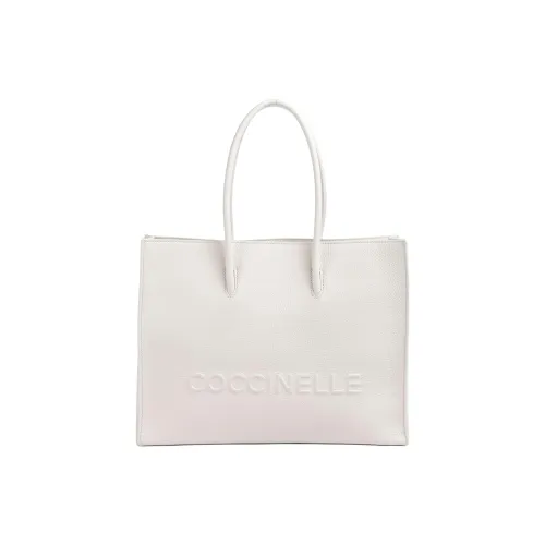 COCCINELLE GRAIN LEATHER Тоут Сумка Сумка для покупок Сумка Большая Женская Белая