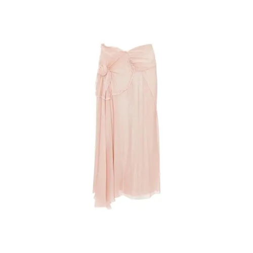 VICTORIA BECKHAM Повседневный Длинный Юбка Женские Розовый