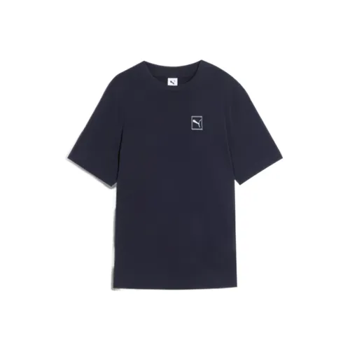 PUMA ESS ELEVATED SS25 T-Shirt Мужской Морской Синий