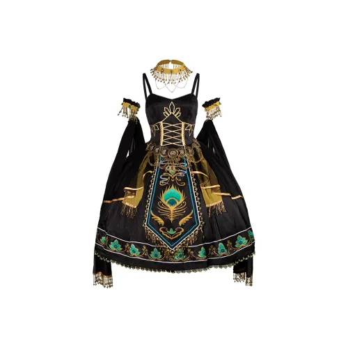 Чёрные женские платья в стиле Лолита