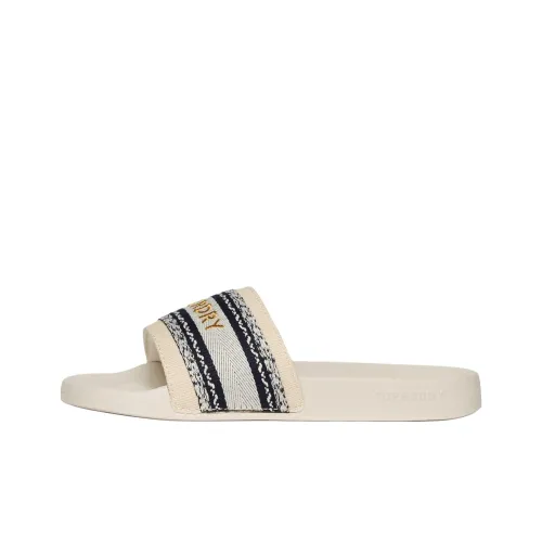 SUPERDRY Устойчивые к истиранию Слипоны Женские Белые Синие