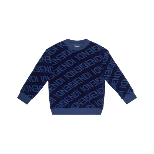 FENDI Свитшот Детский Темно-синий