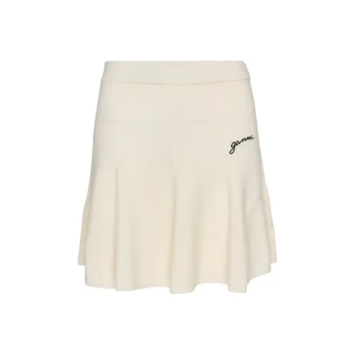 GANNI Повседневные короткие юбки Женские Экрю