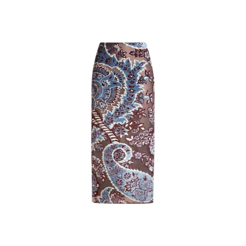 ETRO Светло-синие Женские Повседневные Длинные Юбки