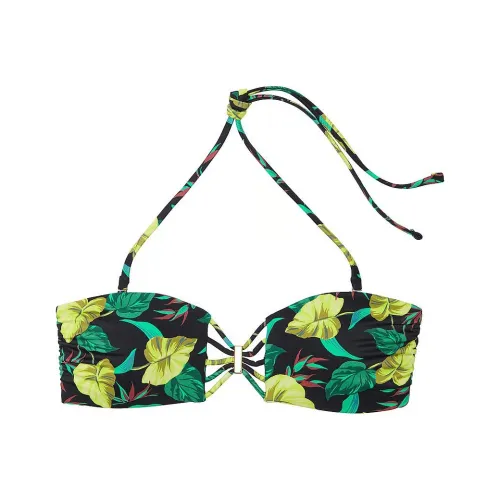 Victoria's Secret Розовый Archives Плавание Strappy Бандо Бикини Топ VL Бикини Женские Винтаж Лист