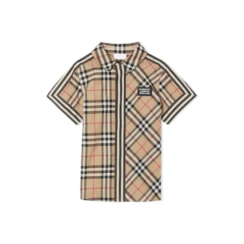 Burberry Рубашка Архив Бежевый Детская