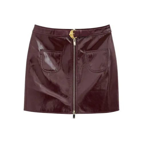 BEBE Повседневные короткие юбки Женские Бордовый